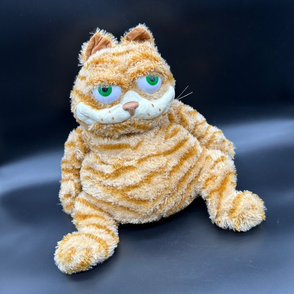 Kitty Cat Stuffed Animal Orange Tabby Striped Fei Mao Plush Toy Ugly Green Eyes